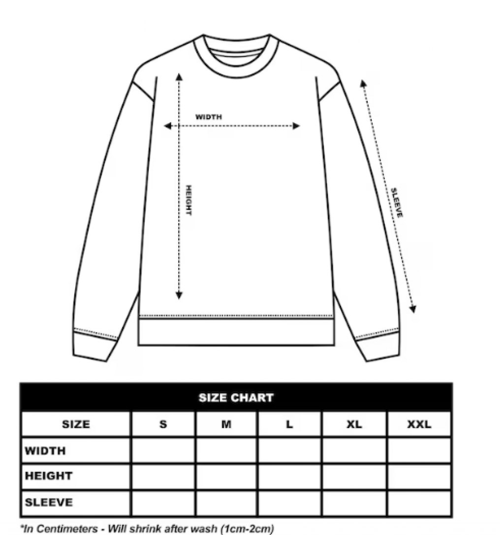 dean-sweatshirt-size-chart